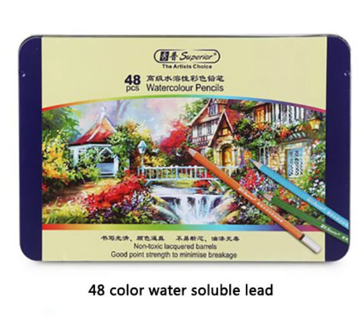 Превосходный набор цветных карандашей 48 цветов акварельные карандаши цветной