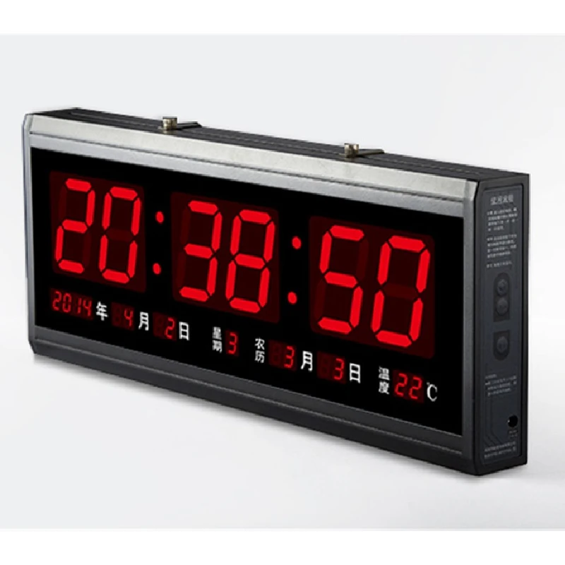 HT4819SM-4 48 см цифровые настенные часы большие светодиодсветодиодный календарь