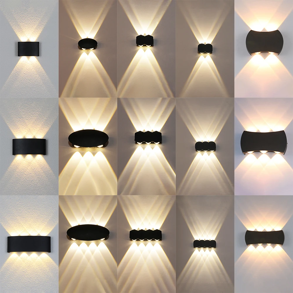 

LED Wall Lamp Nordic Aluminum Outdoor Waterproof Wall Light 4W 6W 8W Porch Garden Bedroom Indoor Modern Sconce Luminaire 85-265V