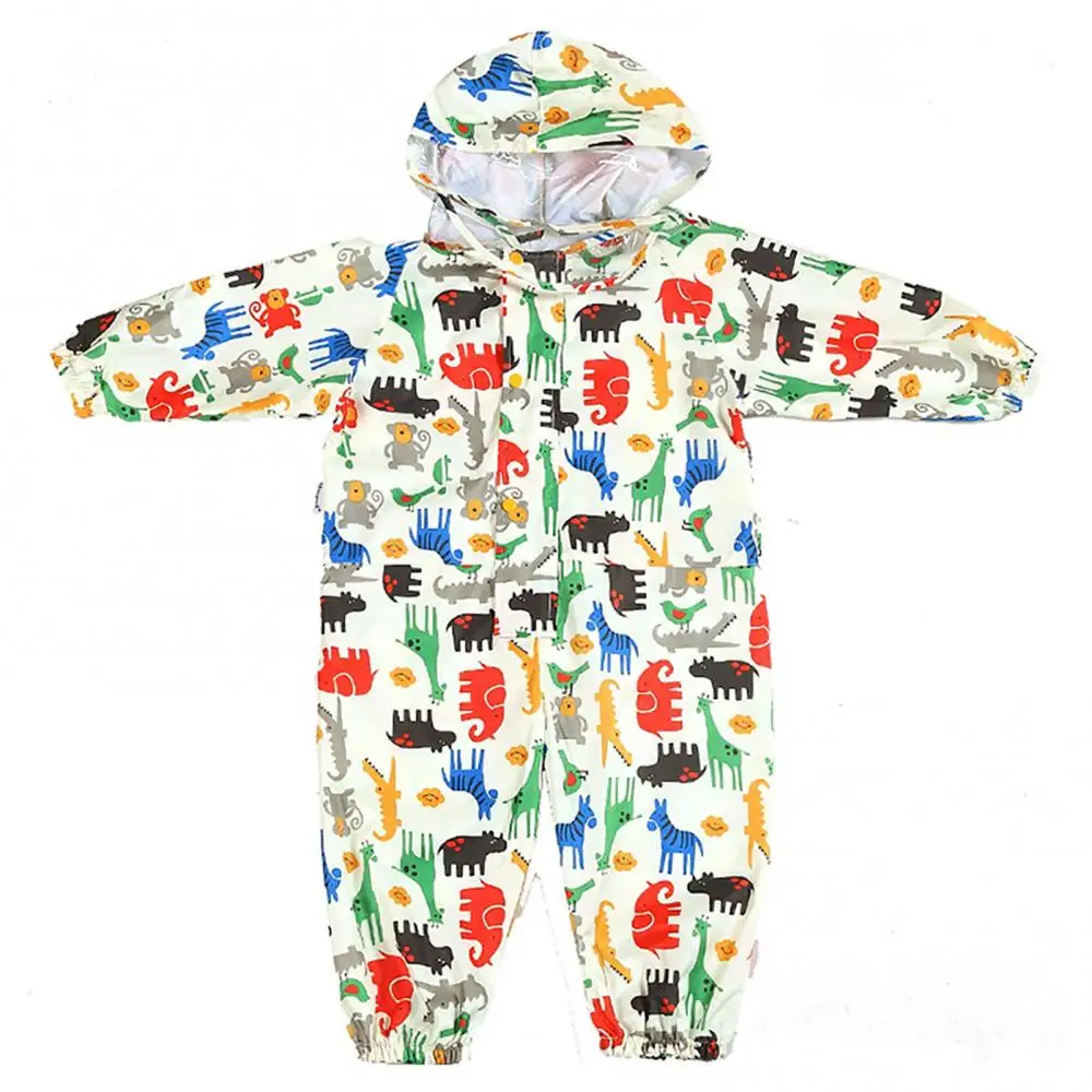 

Polyester EVA Coating Children's Raincoat Jumpsuit Boy Girl Waterproof Poncho Childlike Cute Rain Gear Children's Day Gift