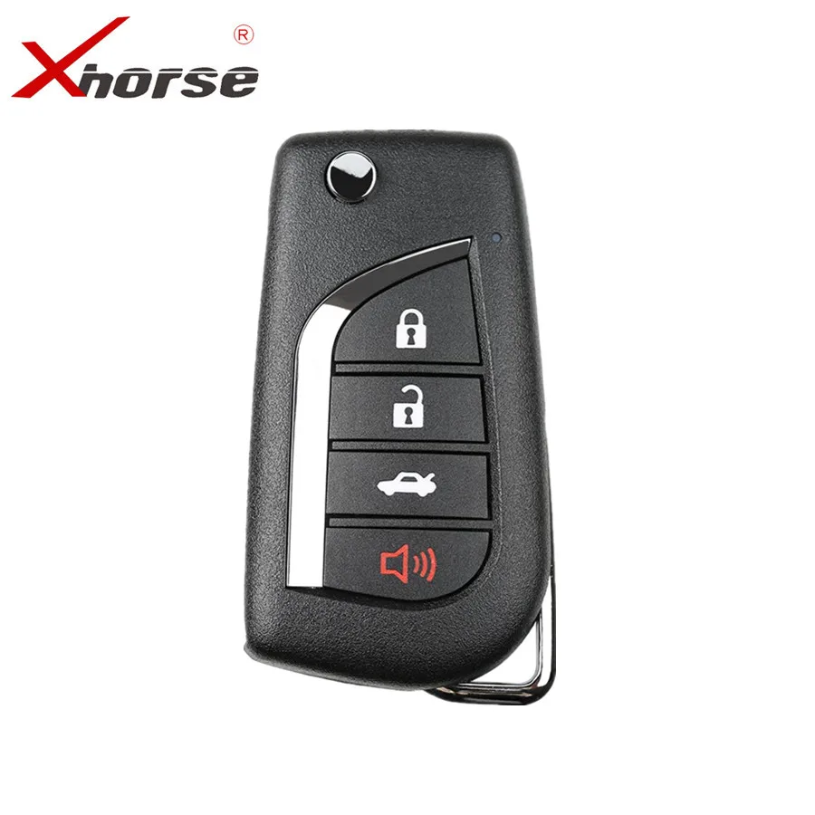 Xhorse Keys XKTO10EN проводной дистанционный Автомобильный ключ для Toyota Flip 4 кнопки VVDI Key