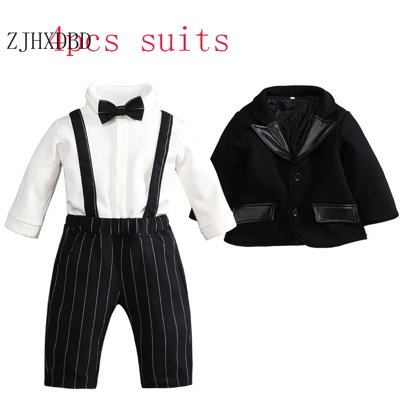 

Toddler Suits for Baby Boy Costume Cotton Boys Suits Kids Blazers Boys Suits Set Formal Wedding Wear Children Clothing Sets 4pcs