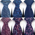 Новый мужской галстук цветок Пейсли геометрический новый дизайн шелковый галстук свадебный галстук для мужчин вечерние деловые подарочные аксессуары