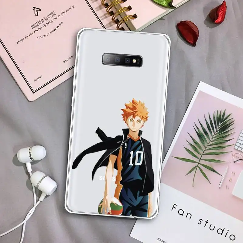 

Volleyball Hinata Shoyo anime Haikyuu Phone Case Transparent For Samsung Galaxy A 71 21s S note 8 9 10 plus 20 ultra