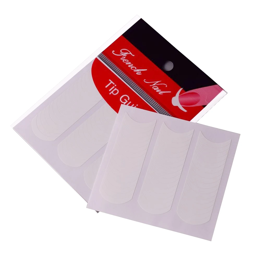 Наклейки для ногтей с изображением белых типсов наклейки французского маникюра