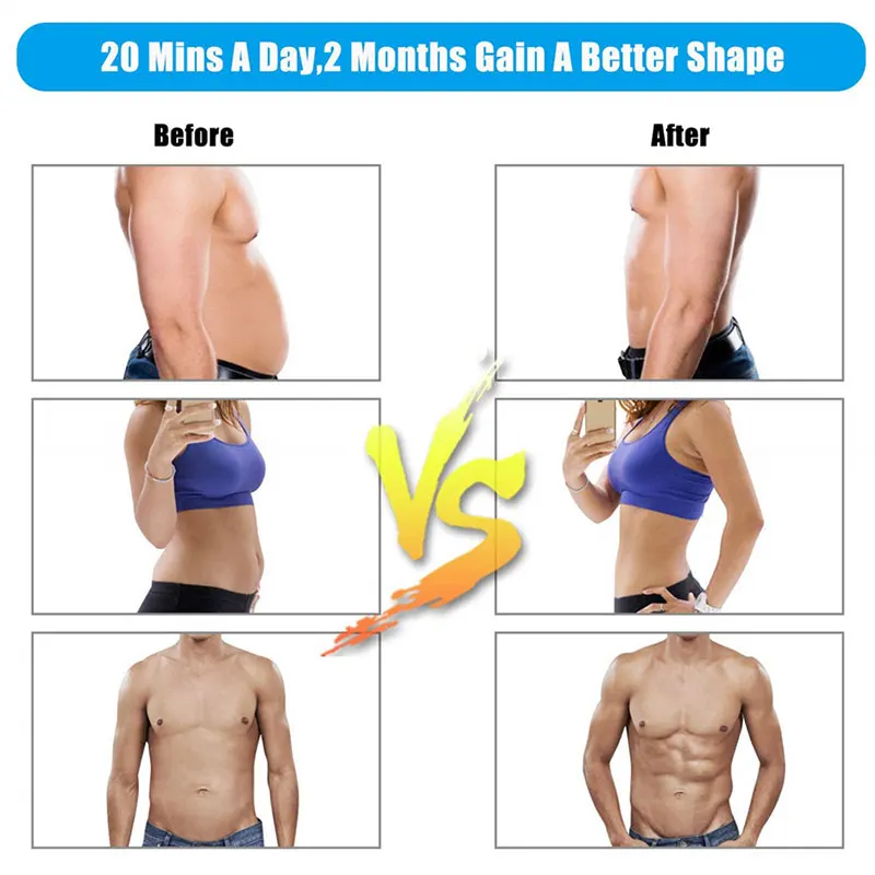 

EMS Abdominal Muscle Stimulator Trainer USB Connect Abs Muscles Fitness Equipment Training Gear Electrostimulator Toner Massage