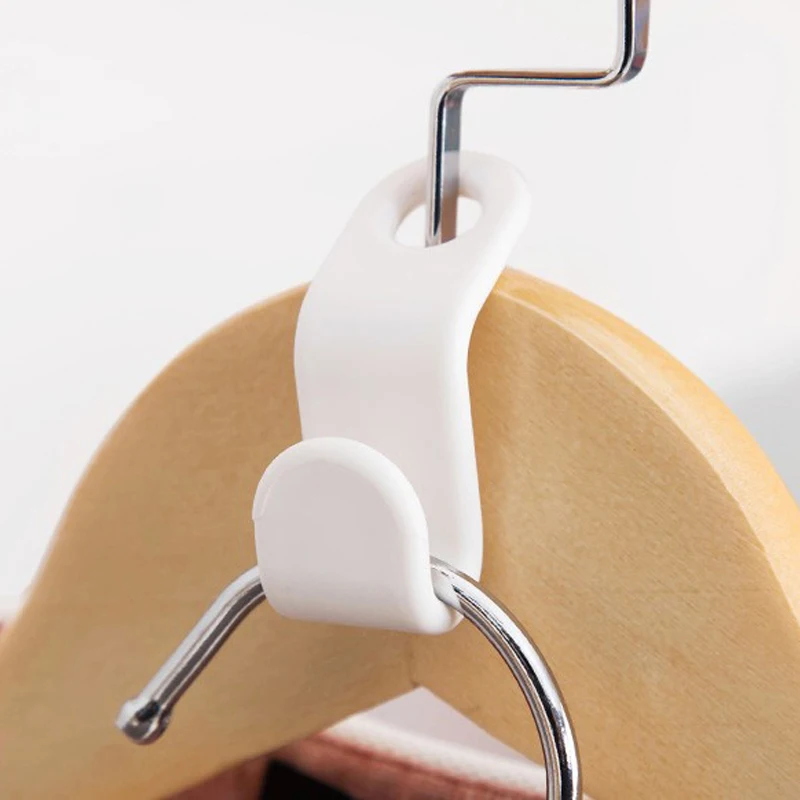 

Plastic Hanger Bedroom Storage Organizer Accessories 6PCS Set Connect Hanger Hooks Link Buckle Coat Hook