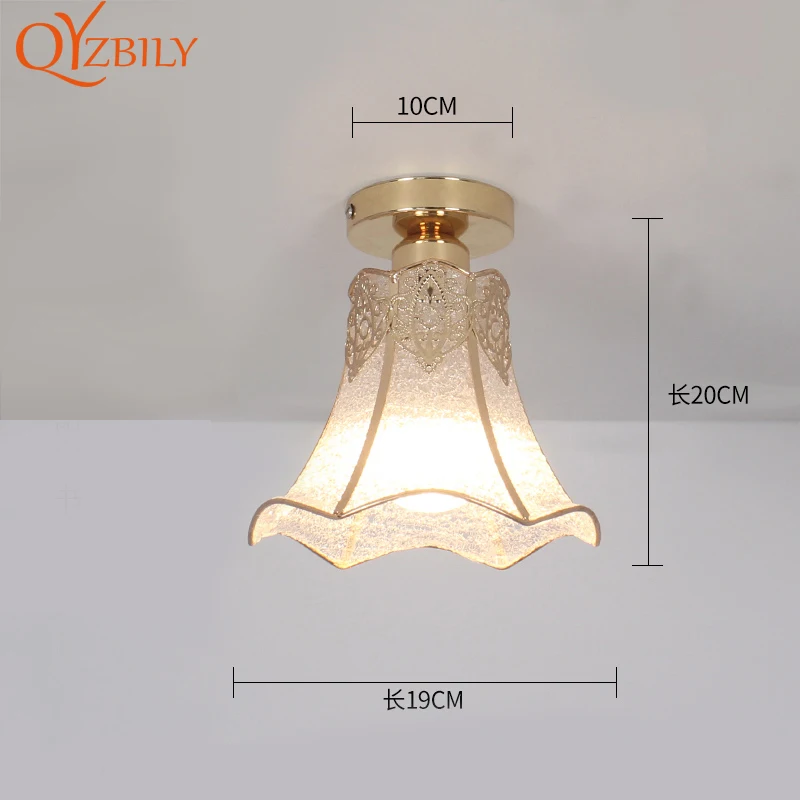 Ceiling lights Minimalist Retro Ceiling Lamp Glass E27 industrial decor lamps for living room Home Lighting Lustre Luminaria