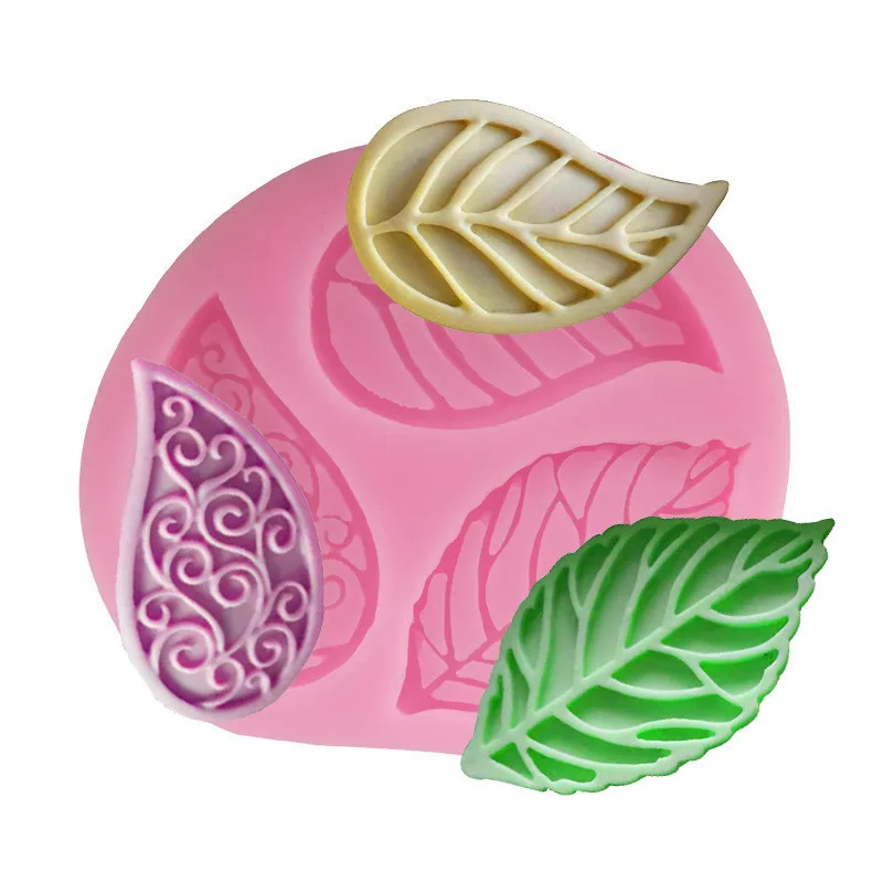 

Variety of Leaves Fondant Silicone Mold for DIY Pastry Cupcake Dessert Lace Cake Decoration Kitchen Accessories Baking Tool