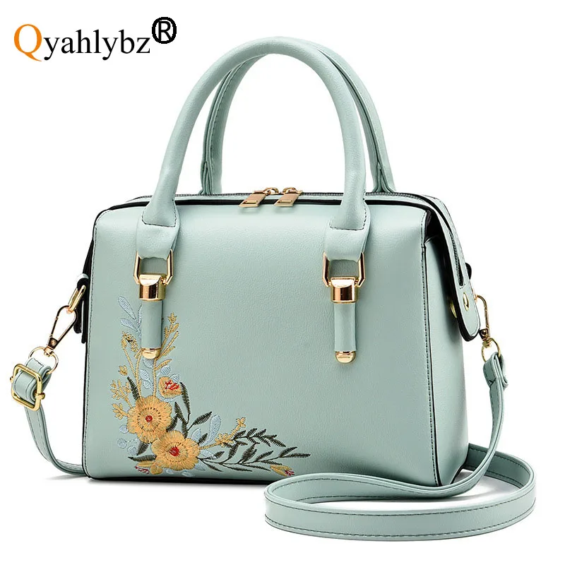 

Qyahlybz band female pillow shoulder bag cheap women's tote bags fashion embroidered flower handbag messenger bags