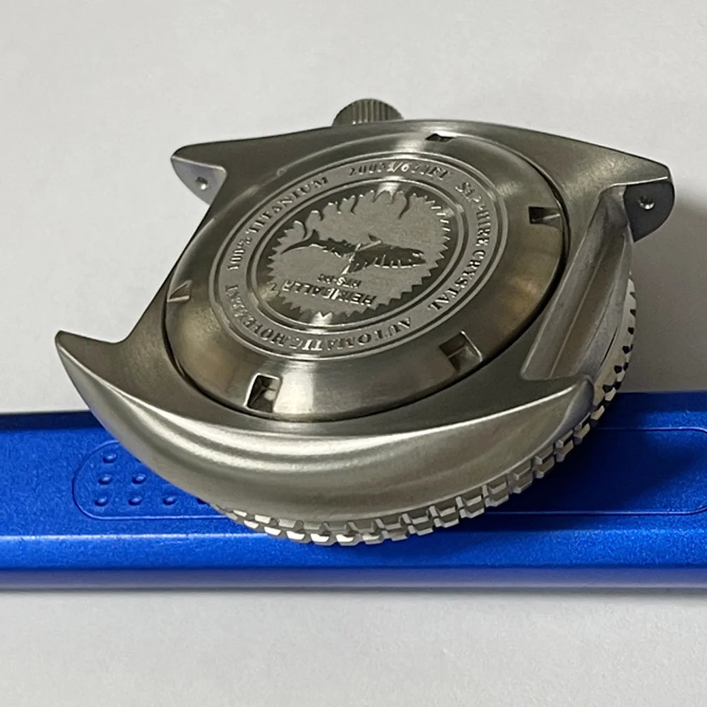 Watch Part 46.6mm Titanium Material Turtle King Watch Case Sapphire Crystal Ceramic Bezel Fit NH35/36 Automatic Movement