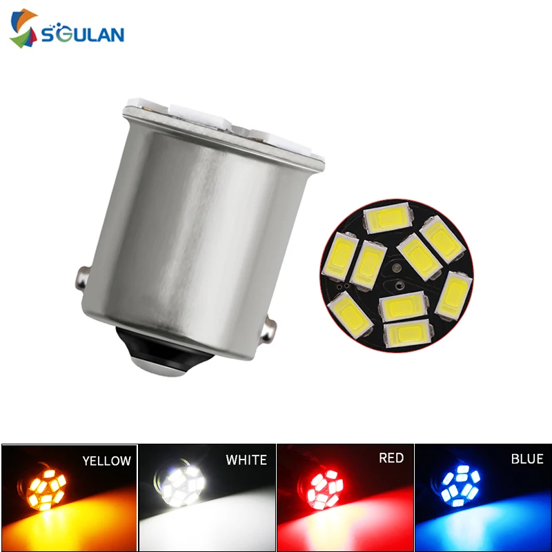 10X 5630 8smd 1156 P21W BA15S 1157 P21 5W BAY15D светодиодная автомобильная лампа Оранжевый Зеленый