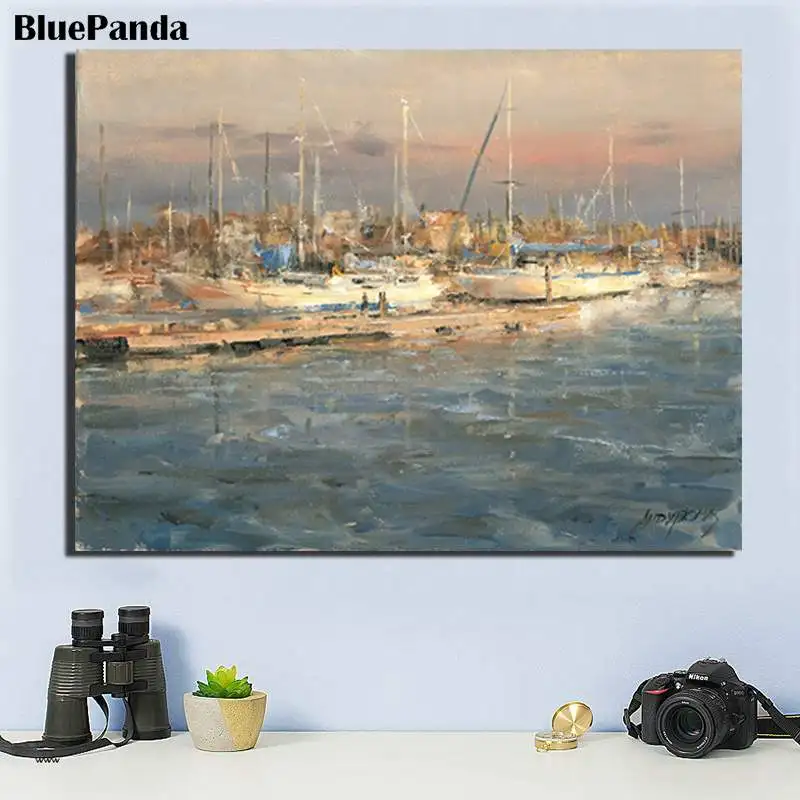 Ковбой войне в западном стиле Картины на холсте море Пейзаж Современная