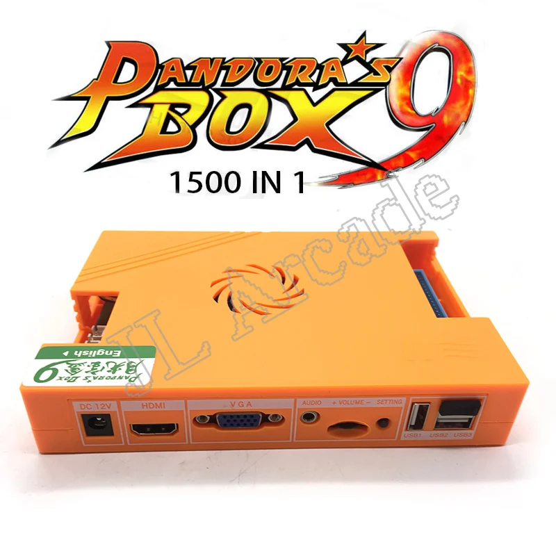 Pandora box 9 1500 В 1 семейная аркадная игровая материнская плата мульти печатная HDMI VGA usb