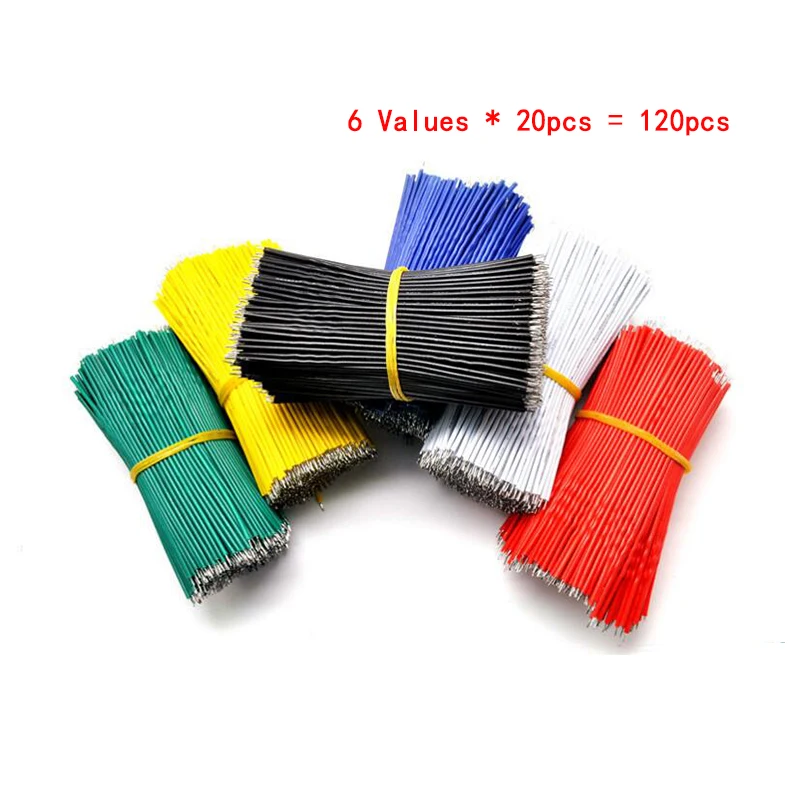 120 шт./компл. 24AWG Луженая макетная плата кабель для пайки ПП 8 см Fly Jumper Wire Tin