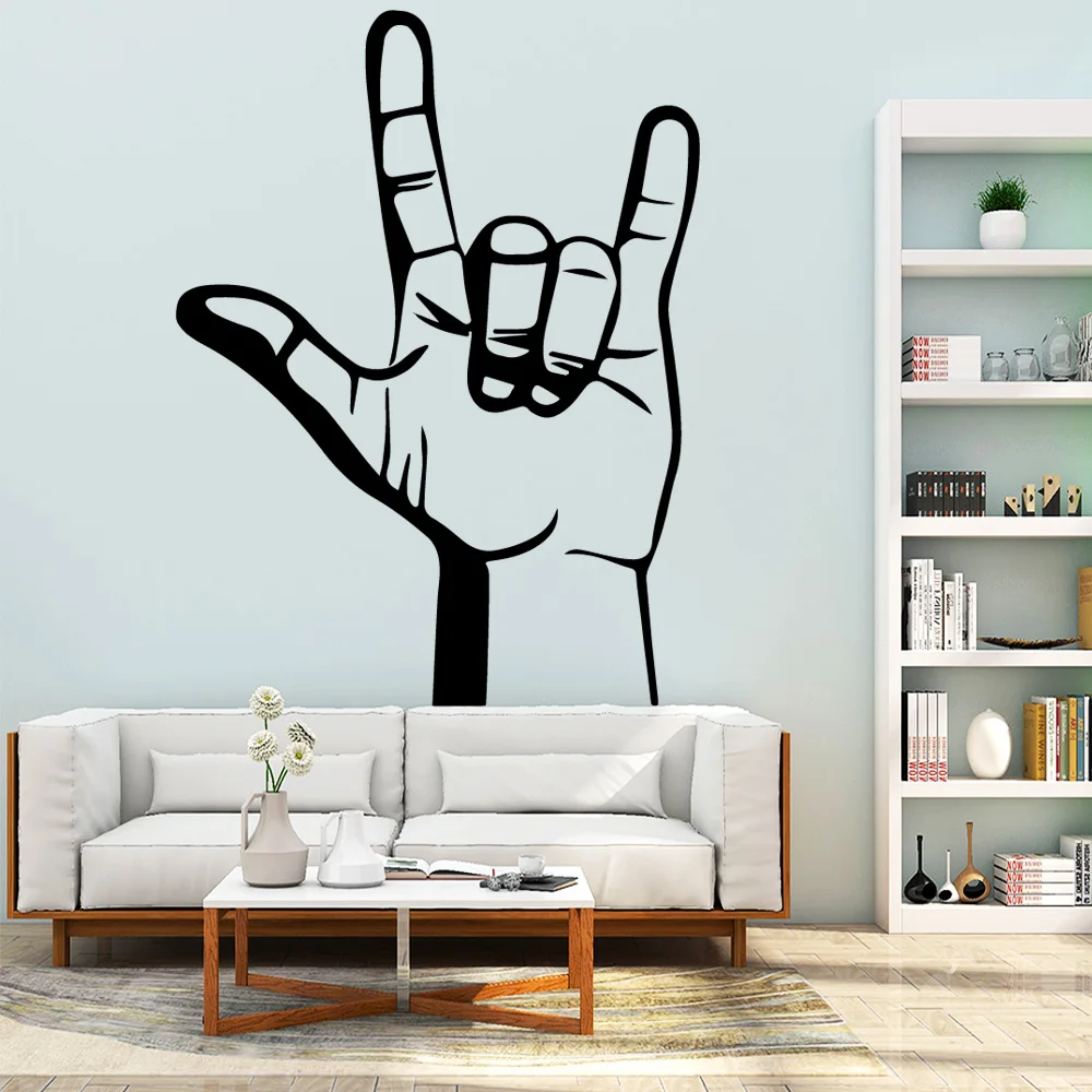 Красивые жесты водонепроницаемые настенные Стикеры декор для спальни украшение