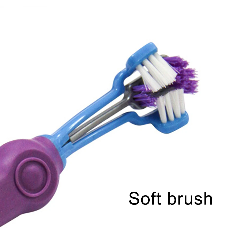 3-сторонний собаки кошки прочный Зубная щётка для стоматологических Care зубная