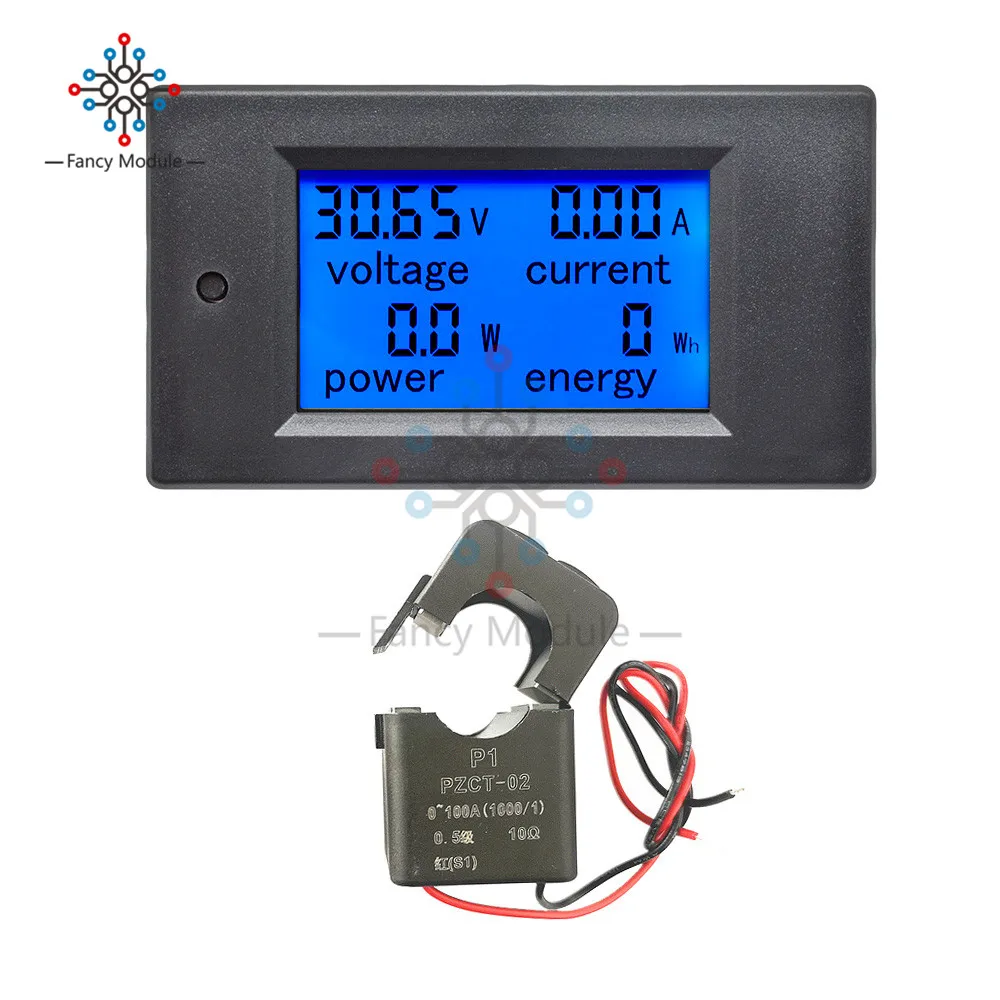 Цифровой измеритель мощности 100А переменный ток 80 260 в|amp volt|volt meteranalog voltmeter |