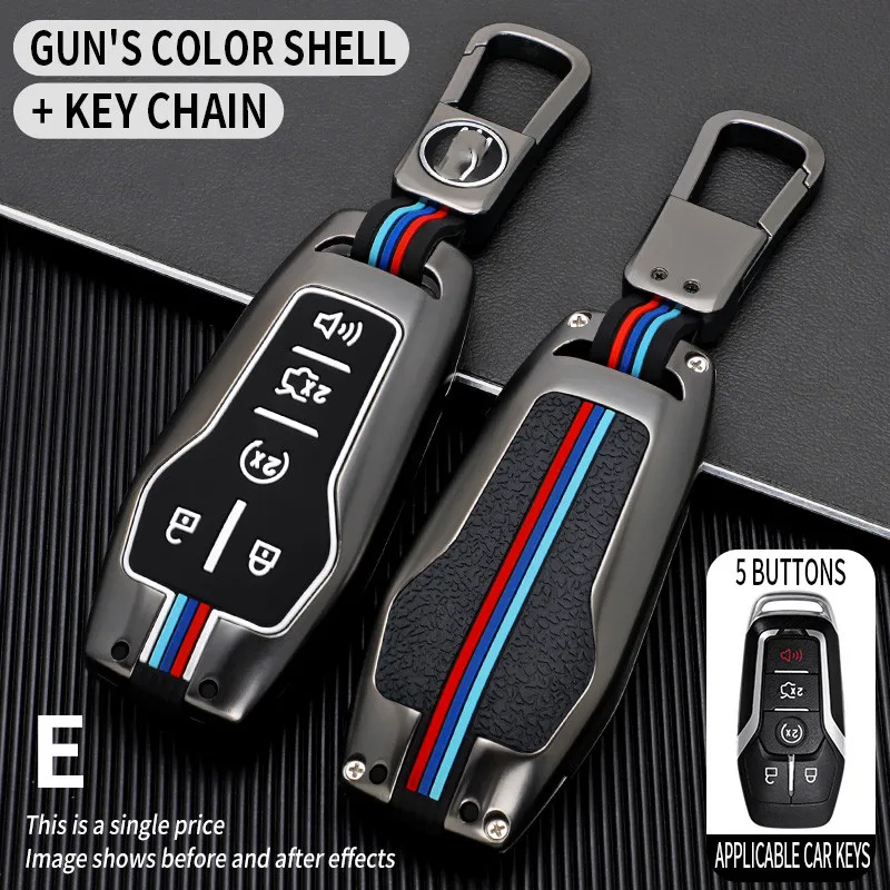 

2019 Key Cover Case For Ford Fusion Mondeo Mustang F-150 Explorer Edge 2015 2016 2017 2018 Car Styling Key Protection Keychain