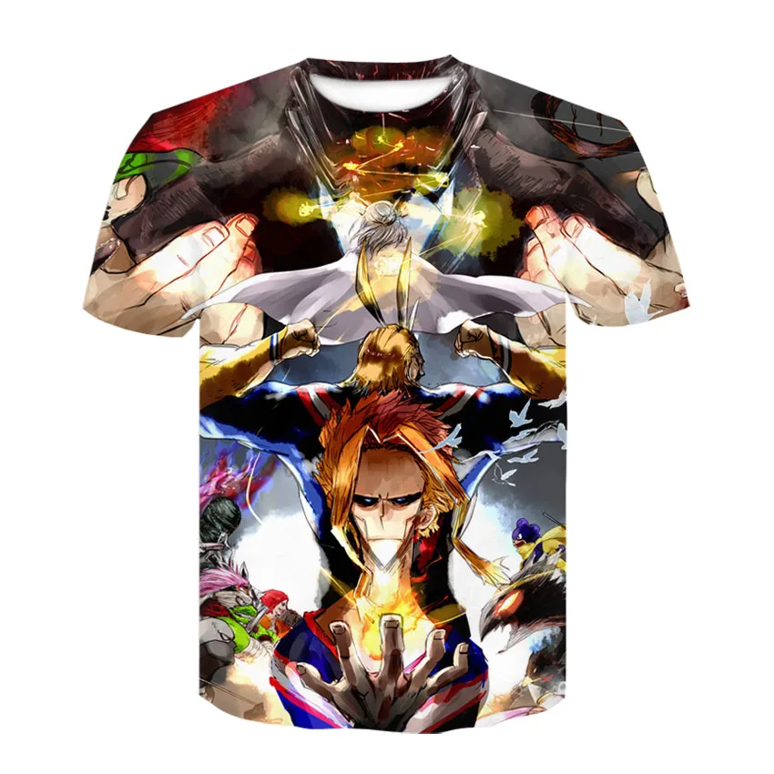 

New summer 3D T-shirt anime try on fashion all-match casual tops for men and women skin-friendly round neck shirts