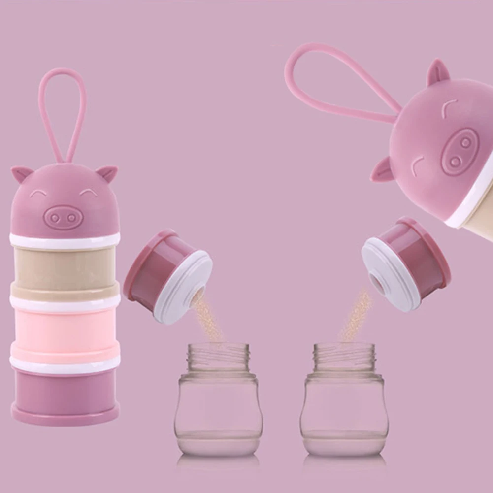 4 слоя свиной Стиль Портативный Детские Еда ящик для хранения эфирных Крупы жилет