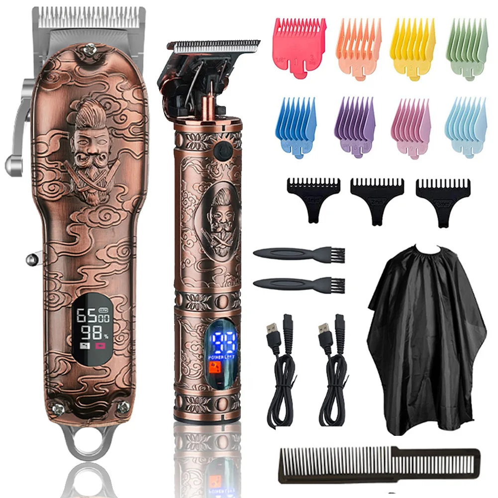 

Professional Beard Hair Clipper Set Electric Hair Beard Trimmer Shaver USB Cordless Hair Cutting Machine Hair Styling For Men