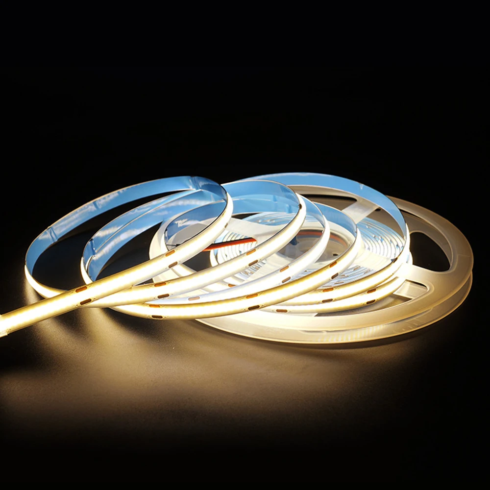5m 320 384 528 LEDs Flexible COB High Density FOB Strip DC12V 24V RA90 2700K 3200K 4000K 4500K LED Tape | Лампы и освещение