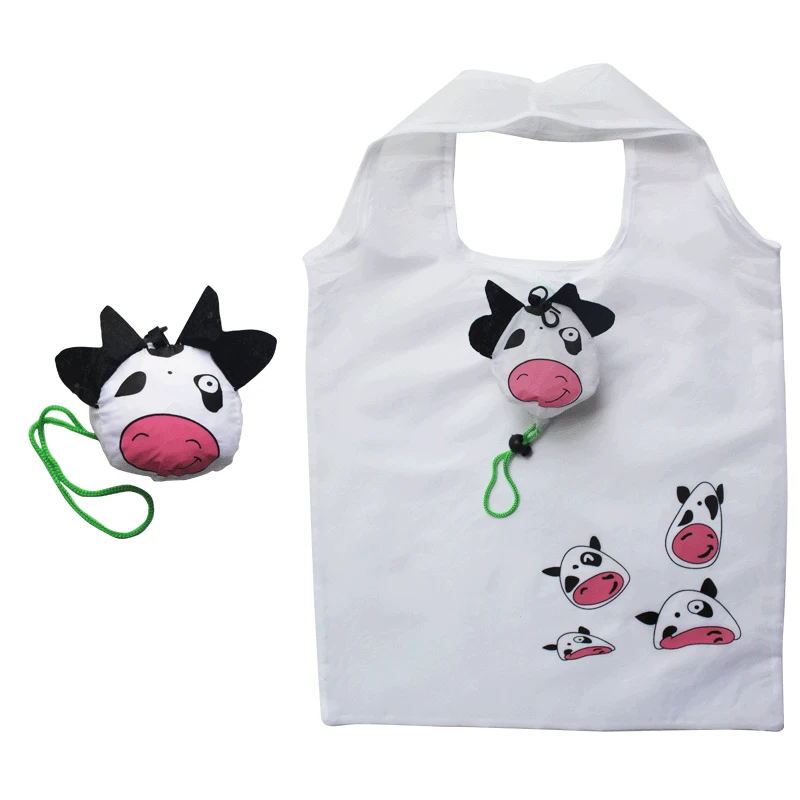

400PCS / LOT Foldable Shopping Bag Animal Environmental Storage Bag Reusable Tote Pouch Shoulder Bag Portable Handbags