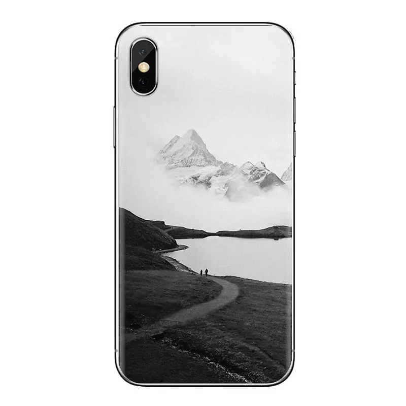 Для Xiao mi 6 A1 Max x 2 5X 6X Red Note 5 5A 4X 4A A4 4 3 Plus Pro TPU Shell Case горный st черно-белый дизайн |