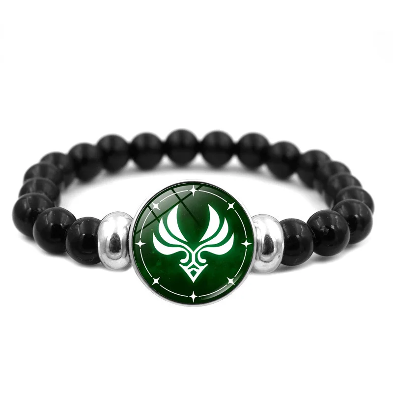 Люминесцентный браслет Genshin с кнопками-застежками мужской глаза Бога Вода ветер