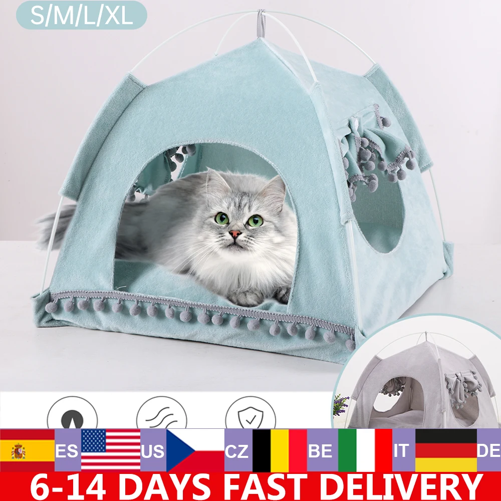 Летняя кровать для кошек и дышащая домашняя палатка спальная домашних