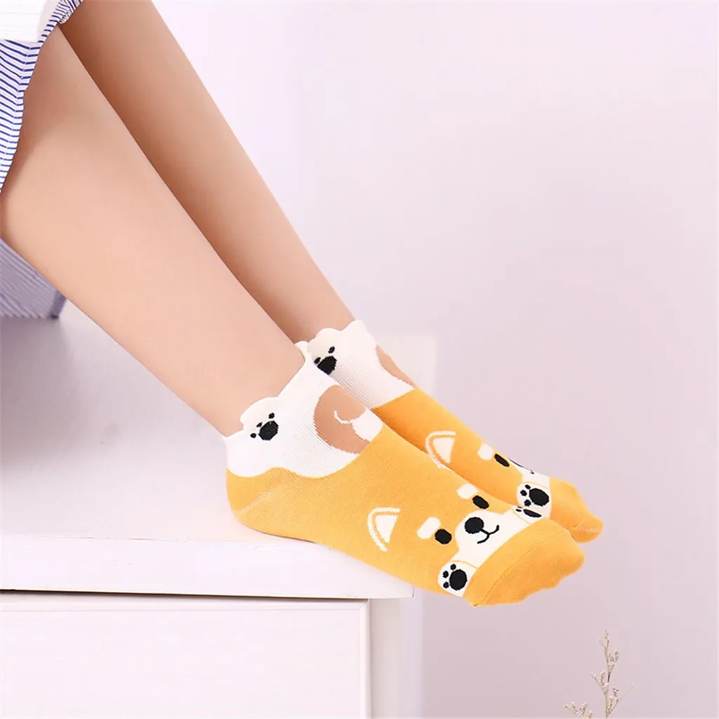 

Women Man Cotton Socks Animal Art Animation Printed Character Cute Gift Ankle Sock Fashion Short Socks calcetines divertido