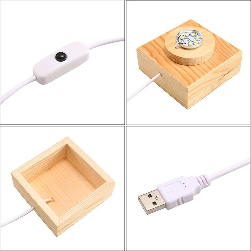 3D красочный волшебный хрустальный шар ночной Светильник USB настольная лампа различные узоры пара дома детские подарки