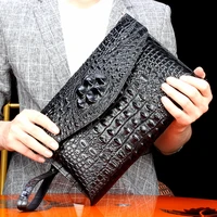 leather genuine mens fashion hand take purse high grade business flip handbag large capacity luxury portafoglio big mens wallet