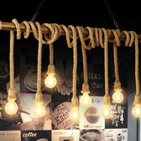 retro hemp rope woven thick hemp power cord chandelier hanging wire lighting accessories for table floor wall lighting