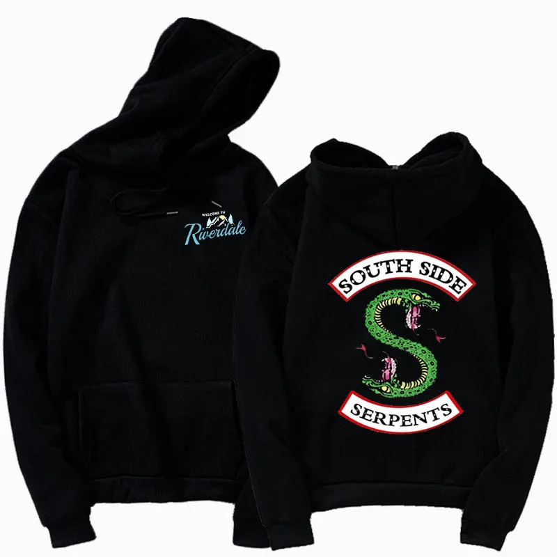 Милый ривердейл Толстовка подходящая футболка hoodiesstitching Круглый воротник