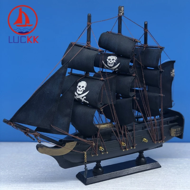 LUCKK 33 см Caribbean деревянный парусник Пиратская лодка модель офисные вечерние