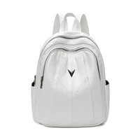 soft leather backpack for women white large capacity girls school bagpack travel brand designer mochila female shoulder bags