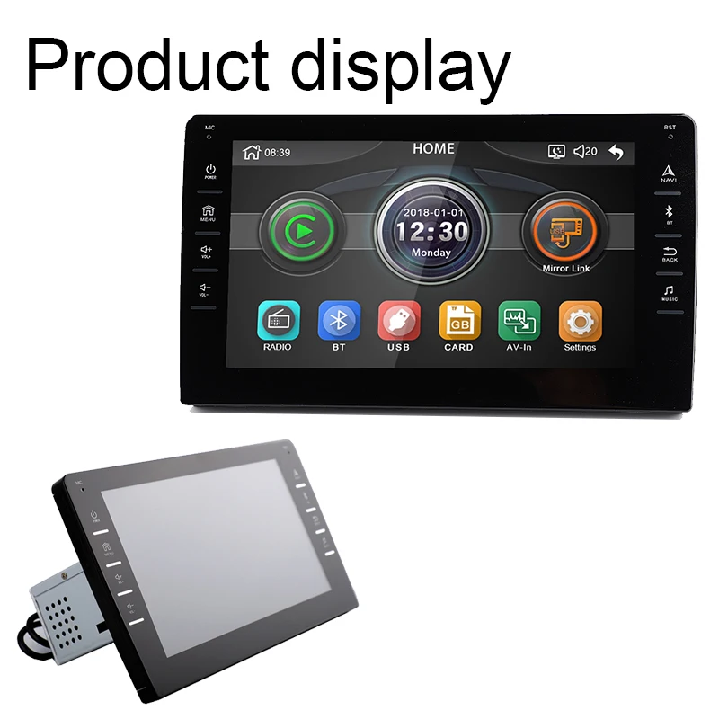 Автомобильный радиоприемник 2 DIN 8 дюймов MP5 многоязычный WMA/WAV/FLAC Bluetooth без GPS