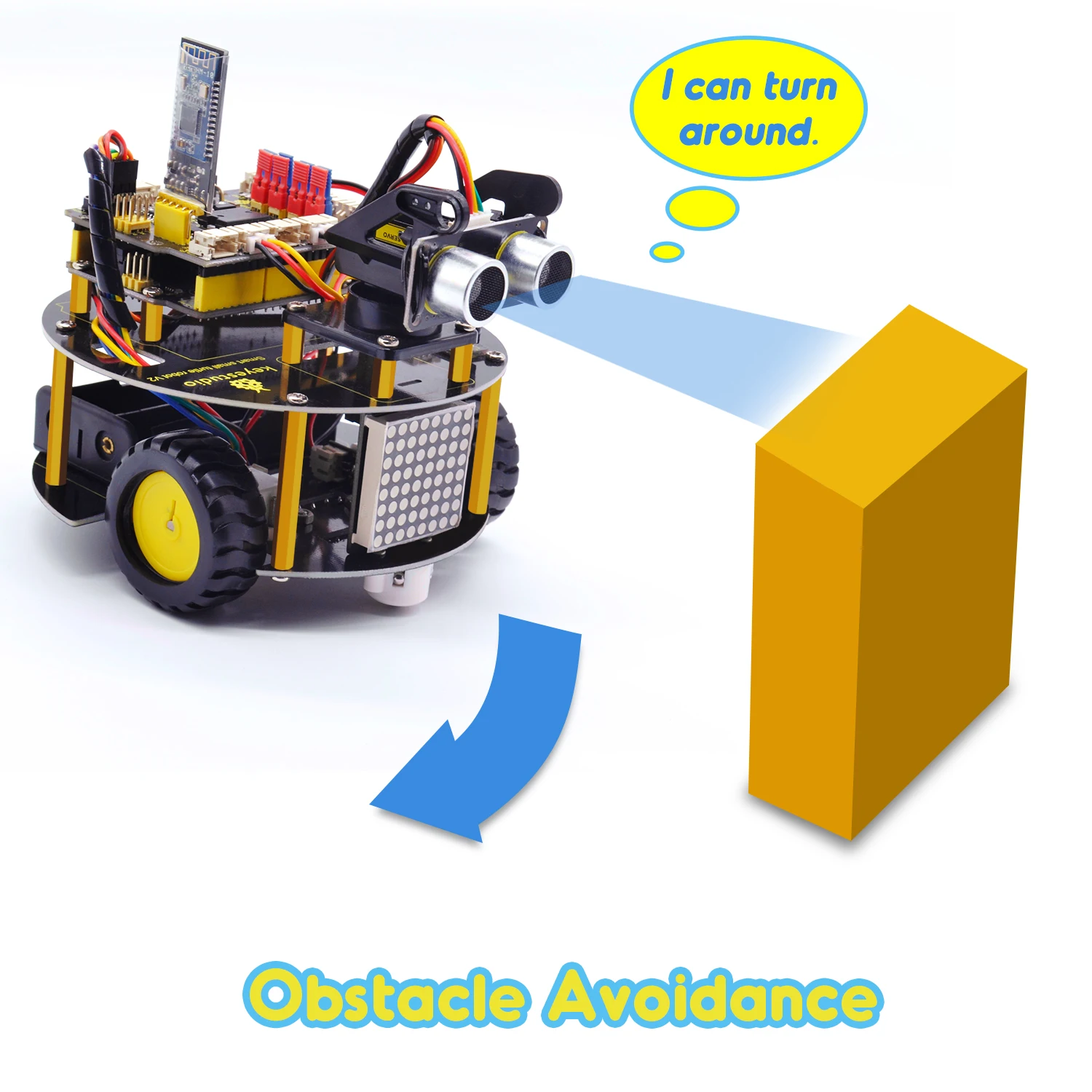 Новое обновление! Keyestudio умный маленький робот-черепаха V3.0 для Arduino Robot STEM/Поддержка IOS и Android APP управления