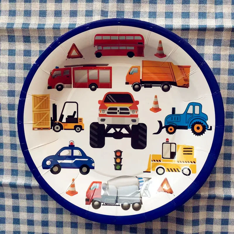 Разноцветные Одноразовые столовые приборы с принтом милых мультяшных