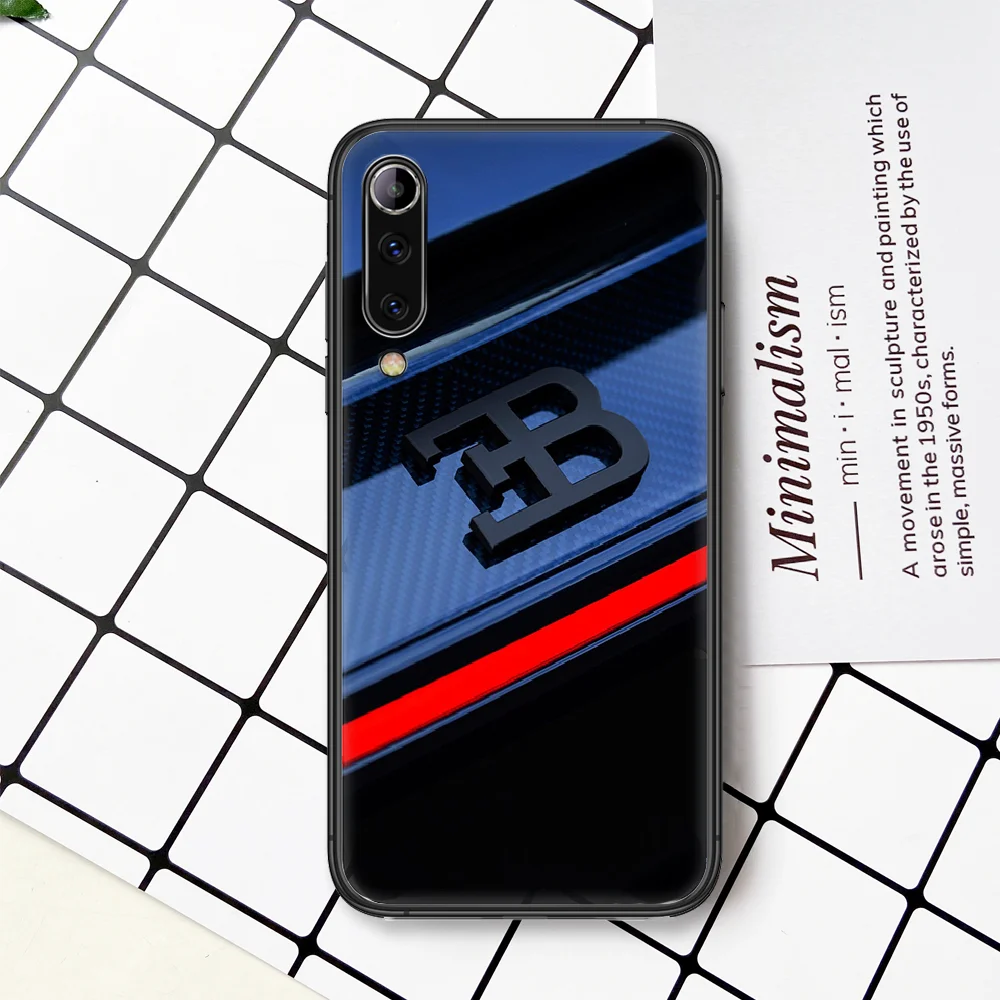 

Sports Car B-Bugattis Logo Phone Case Cover For Xiaomi Redmi Note K 4 5 6 7 8 9 10 20 30 3 A X Pro Ultra black Funda Fashion