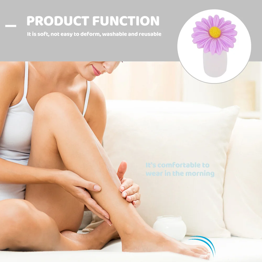 

24pcs Daisy Flower Silicone Toe Separators Toes Dividers Pedicures Tools