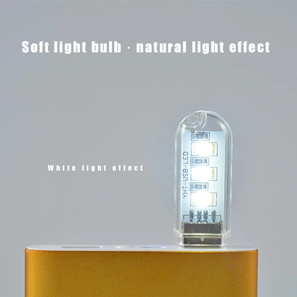 

USB Lamp Portable LED light 3000K 7000K 3 Beads USB Night Light for Computer Laptop, White Light/Warm Light