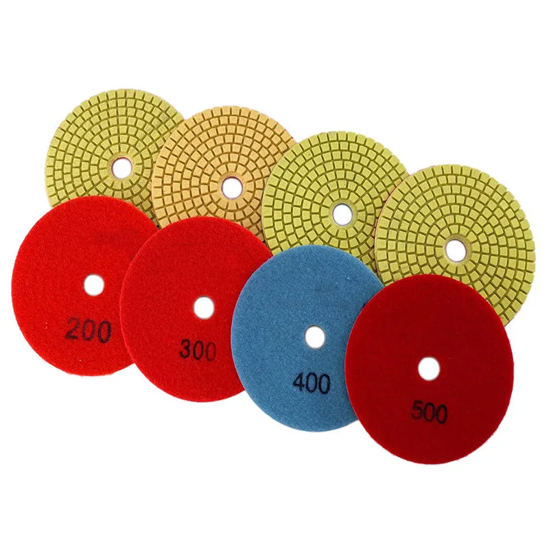 Комплект шлифовальных пластинок с алмазным напылением 17 шт. 4 дюйма 100 мм для