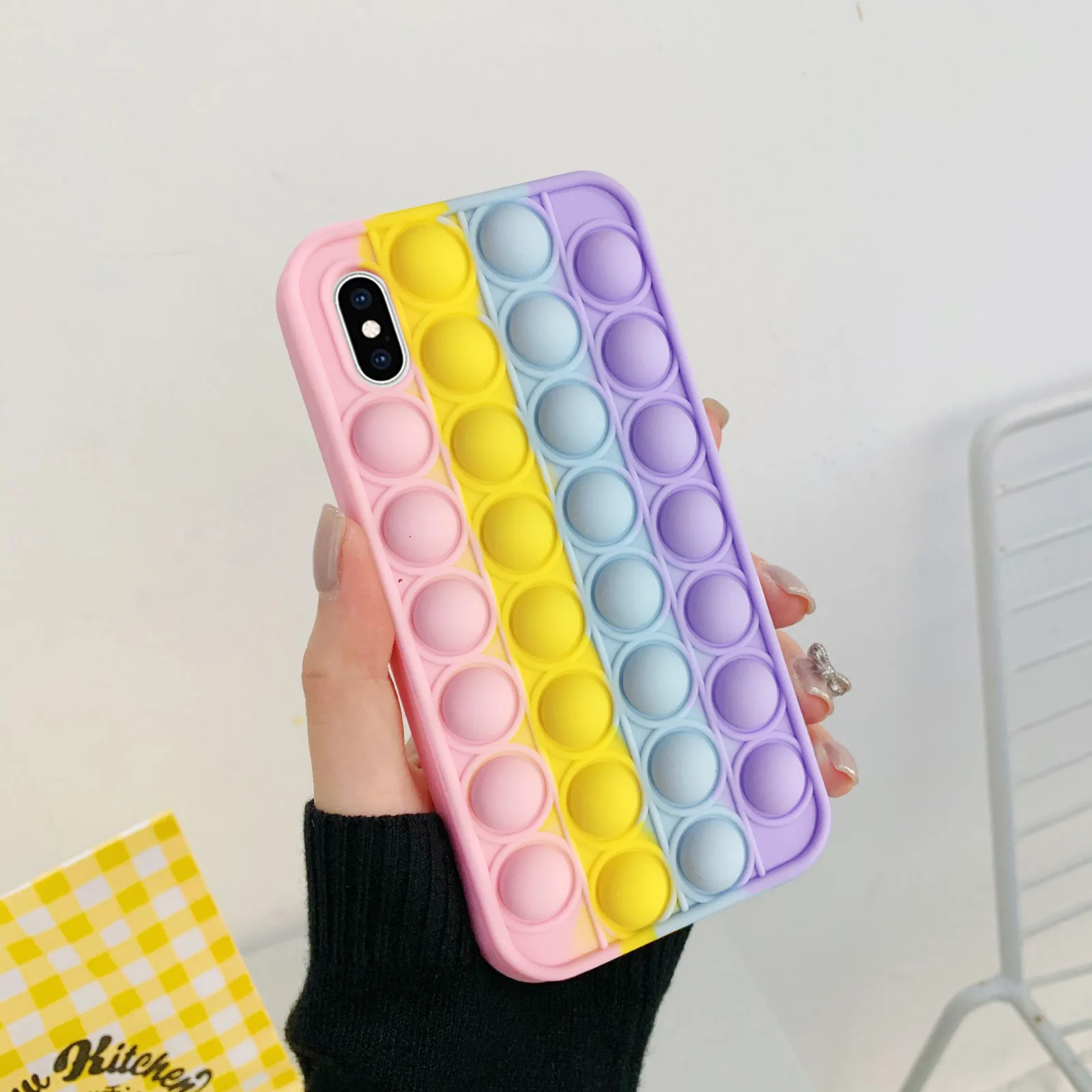 Новинка силиконовый чехол для телефона iPhone XSMax пузырьковый декомпрессионный с