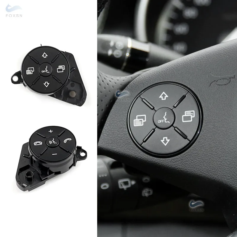 

2pcs Steering Wheel Button Switch Replacement For Mercedes Benz ML GL R class W164 W251 07-11 16487005589107 L 16487006589107 R