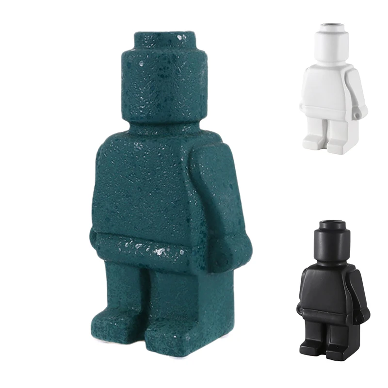 

Ceramic Vase Simple Creative Home Furnishings Living Room Dry Flower Placement Robot Room Decoration