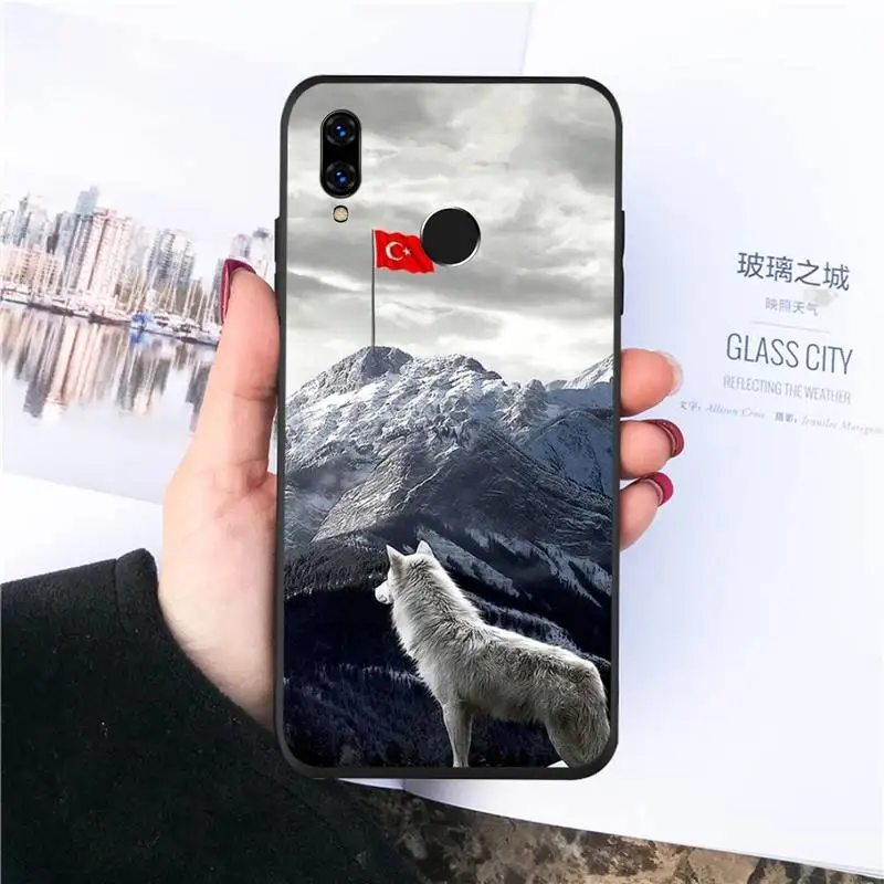 

turkey turkish flag wolf Accessories Phone Cases For Huawei honor Mate P 10 20 30 40 Pro 10i 9 10 20 8 x Lite Luxury brand shell