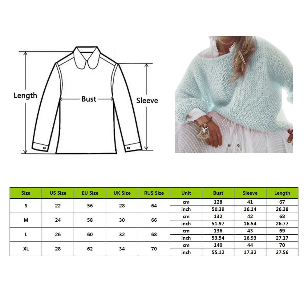 

Loose Autumn Mohair Sweater Women Solid Knitted Sweaters Winter Lantern Sleeve Female Pullover Ladies Oversized Jumper 2020 New